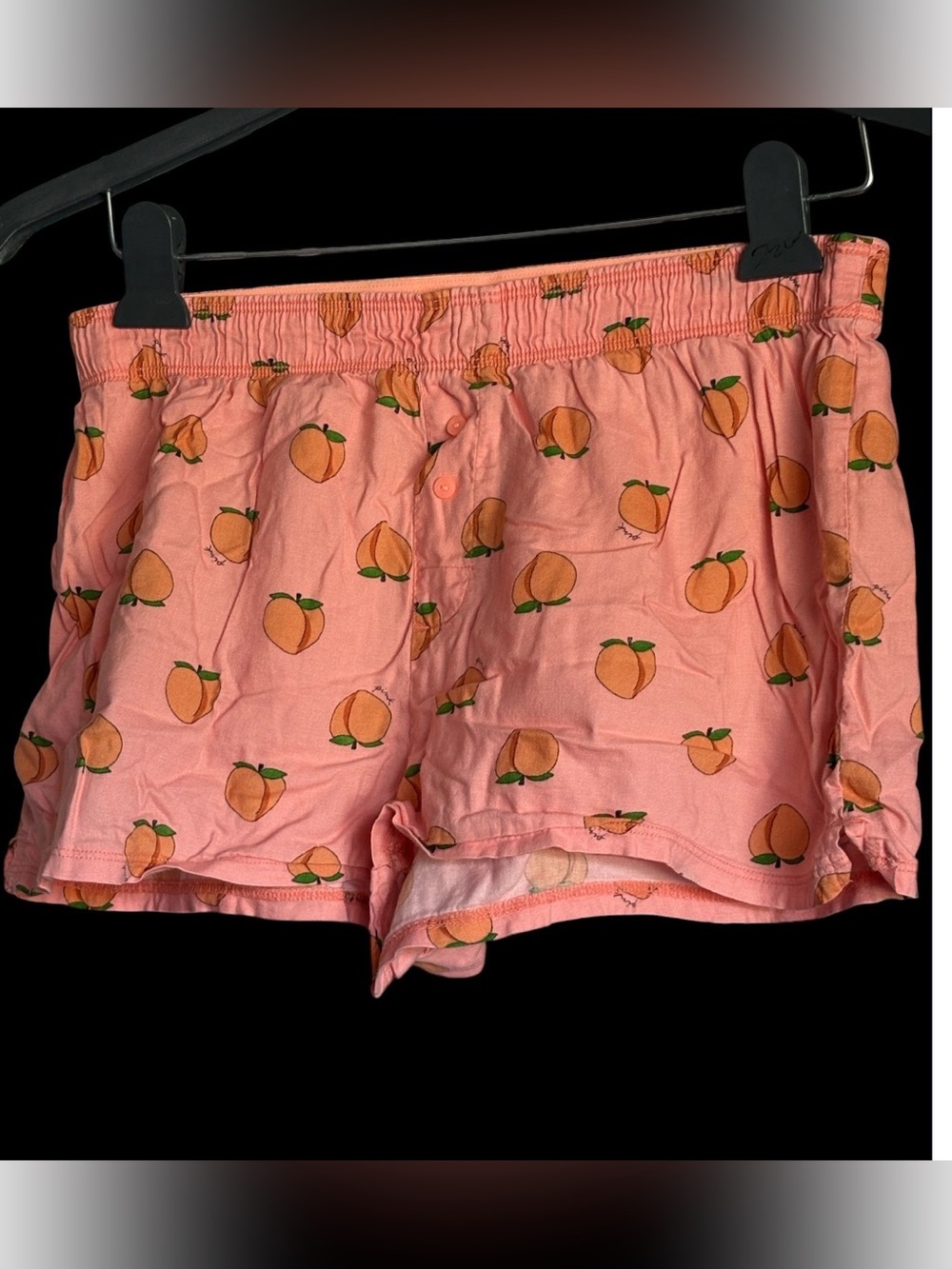 PINK Victoria's Secret Peach-Print Lounge Shorts in Coral Pink